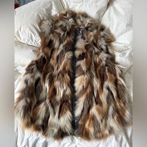 Guess brand Faux Fur Vest with Zipper